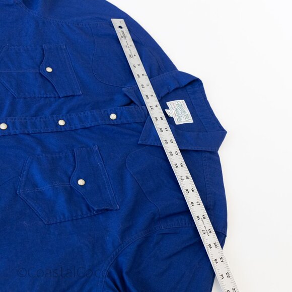 Tecovas Pearl Snap Shirt Mens XL Blue Button Down Western Rodeo Americana Cowboy - Picture 8 of 10